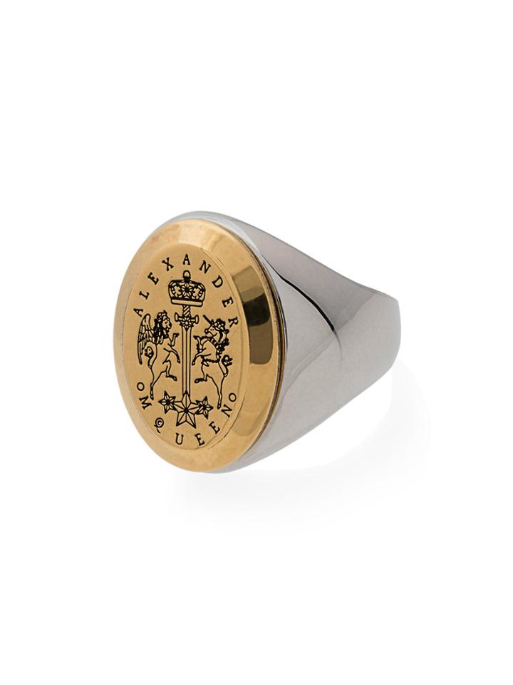 Alexander Mcqueen Signet Ring - Metallic