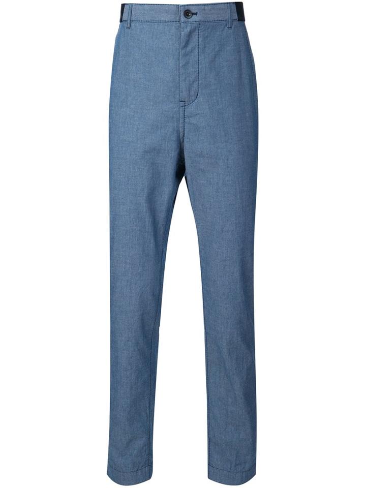 Sacai Chambray Trousers, Men's, Size: 2, Blue, Cotton
