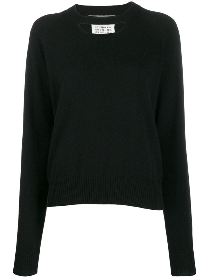 Maison Margiela Cashmere Chest Cut-out Sweater - Black