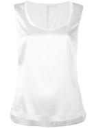 Fabiana Filippi - Scoop Neck Top - Women - Silk/spandex/elastane - 42, Grey, Silk/spandex/elastane