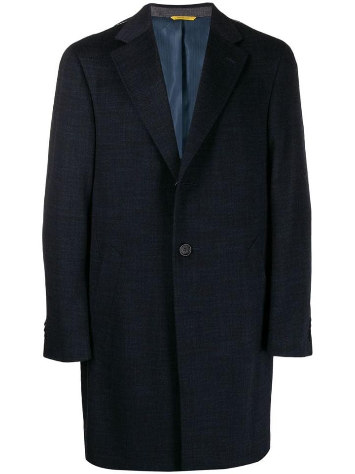 Canali Classic Cashmere Coat - Blue