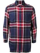 Fad Three Flannel Plaid Shirt, Adult Unisex, Blue, Rayon/wool