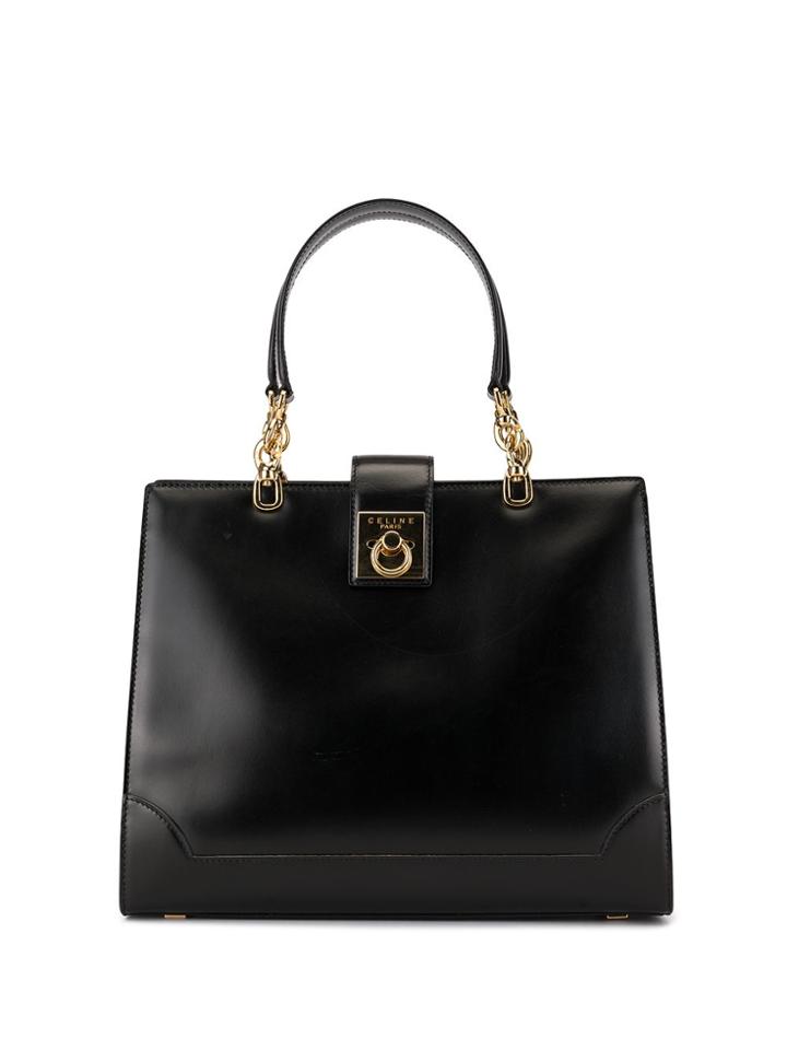 Céline Pre-owned Varnished Door Knocker Tote - Black