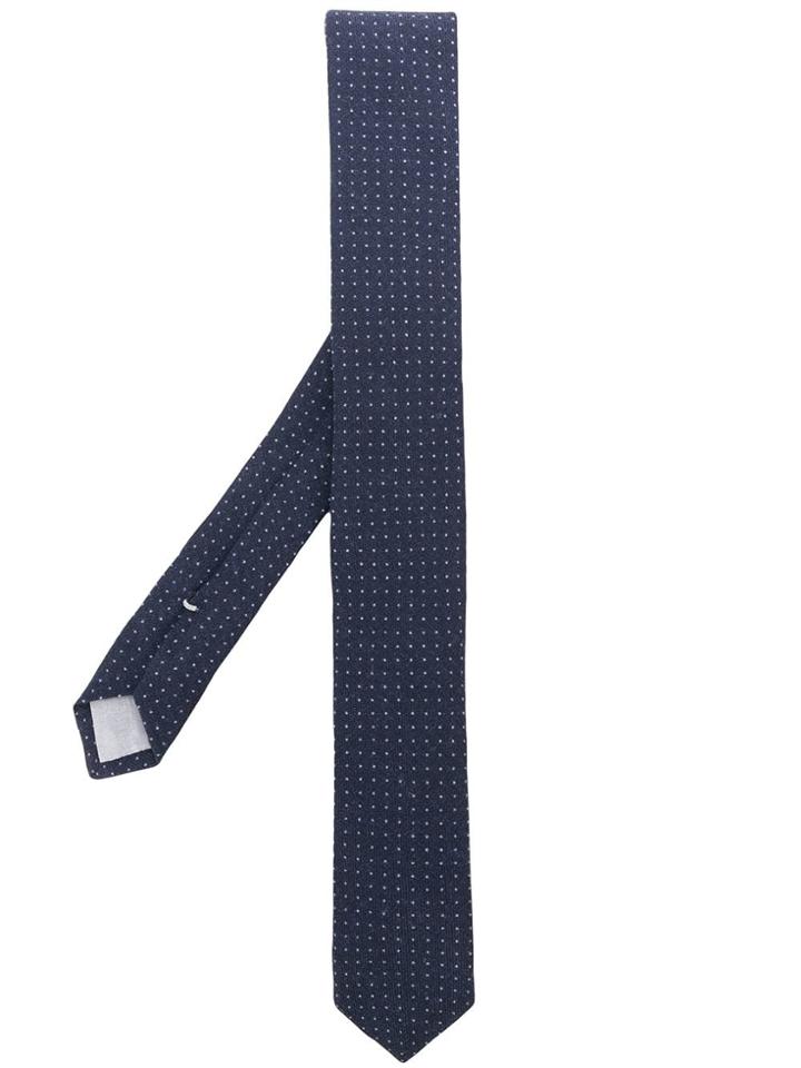 Eleventy Micro-dotted Tie - Blue