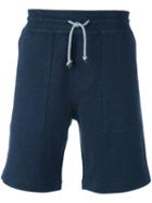 Brunello Cucinelli Drawstring Track Shorts, Men's, Size: Xl, Blue, Cotton/polyamide