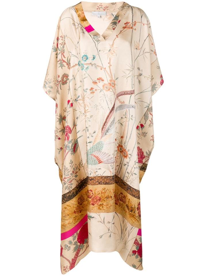 Pierre-louis Mascia Floral Scene Tunic Dress - Neutrals