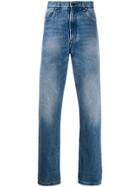 Fendi Faded Straight-leg Jeans - Blue