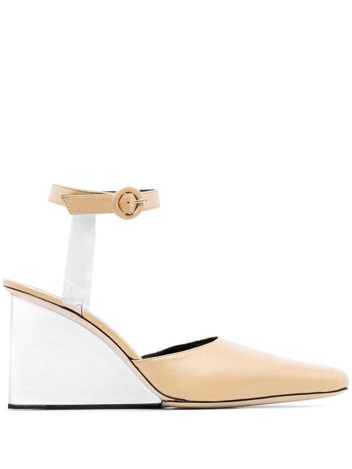 By Far Lex Wedge Pumps - Neutrals