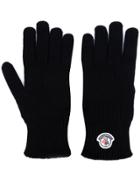 Moncler Logo Plaque Gloves - Black
