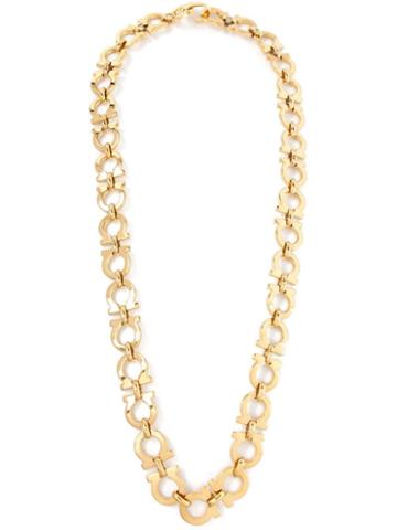 Salvatore Ferragamo Pre-owned Logo Necklace - Yellow