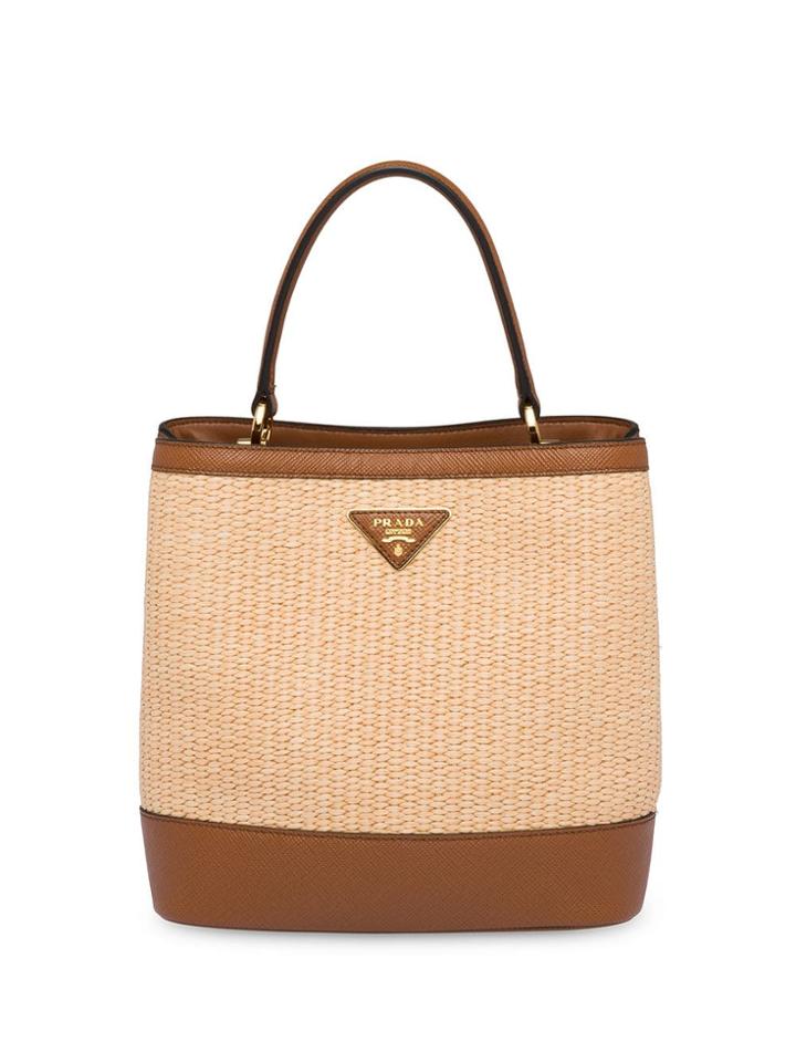 Prada Panier Medium Bag - Neutrals