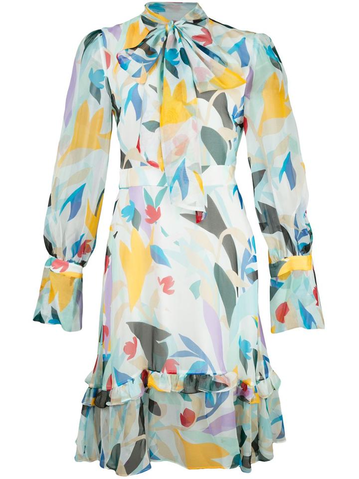 Prabal Gurung Ruffled Pussy Bow Dress - White