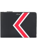 Karl Lagerfeld K Stripe Clutch - Black