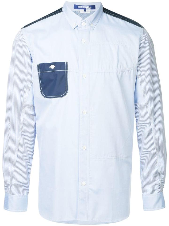 Junya Watanabe Man Print Mix Shirt - Blue