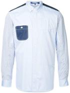 Junya Watanabe Man Print Mix Shirt - Blue