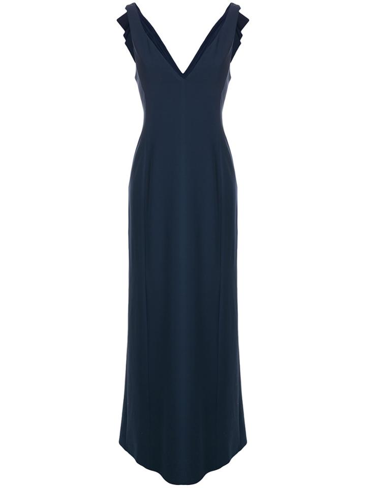 Emporio Armani Folded Bow Detail Dress - Blue