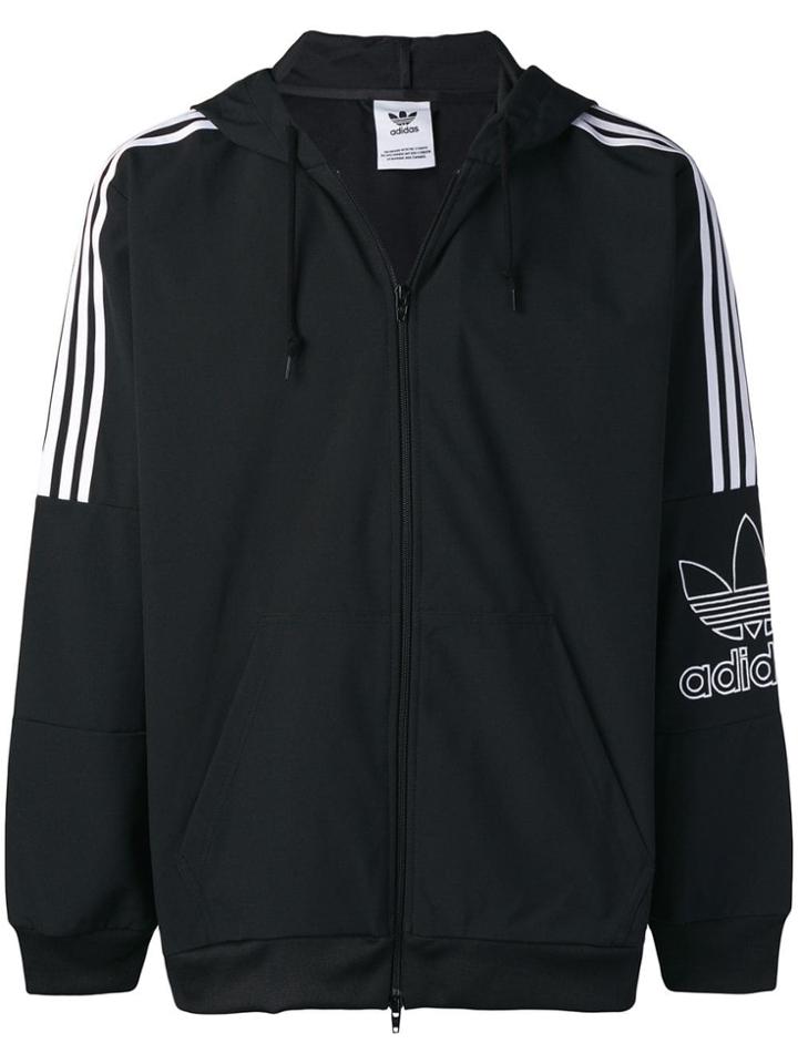 Adidas Classic Branded Hoodie - Black