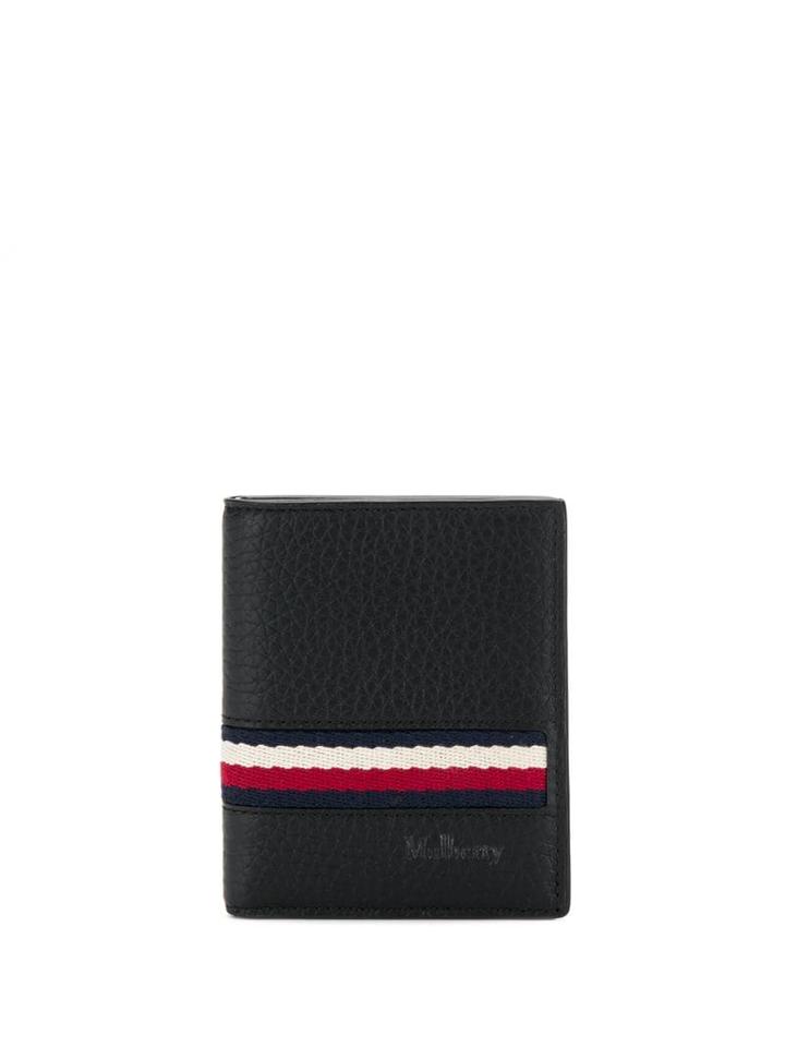 Mulberry Stripe Detail Wallet - Black
