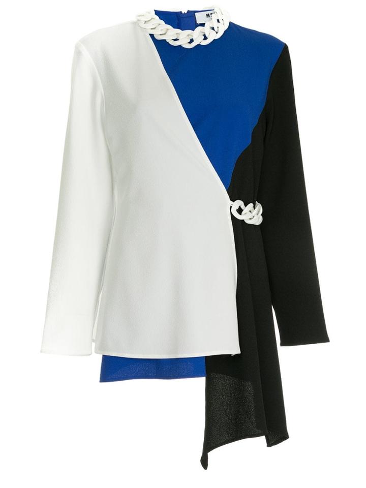 Msgm Chain Detail Blouse - Multicolour