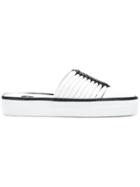 Rodo Braided Mules - White