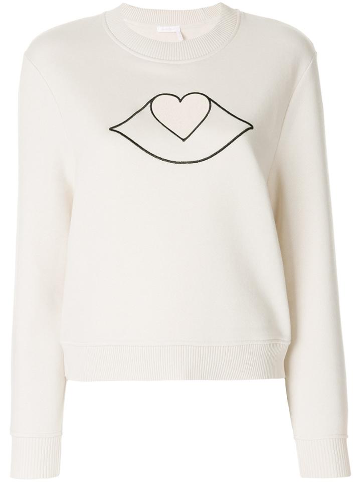 See By Chloé Kiss Cutout Sweatshirt - Nude & Neutrals