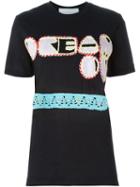 Michaela Buerger - Crochet Patch T-shirt - Women - Cotton/cashmere - Xs, Black, Cotton/cashmere