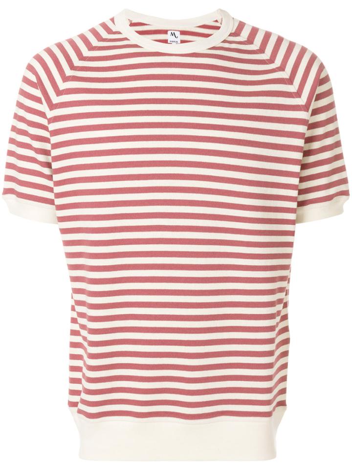 Doppiaa Short Sleeved Stripe T-shirt - Red