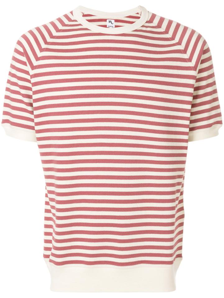 Doppiaa Short Sleeved Stripe T-shirt - Red