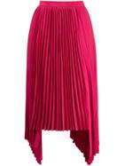 Juun.j Asymmetric Hem Pleated Skirt - Pink
