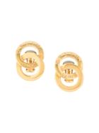 Céline Pre-owned Circle Logo Earrings - Gold