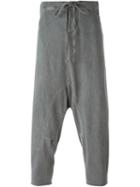 Lost & Found Rooms Cropped Drop Crotch Trousers, Men's, Size: Xs, Grey, Cotton