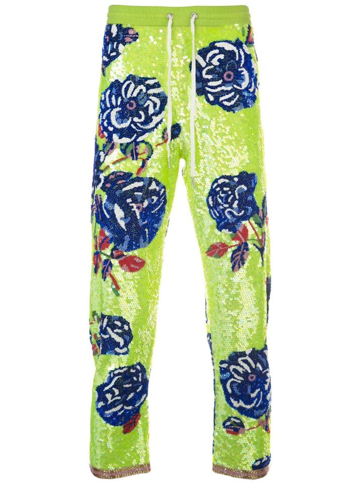 Ashish Rose Sequin Trousers - Green