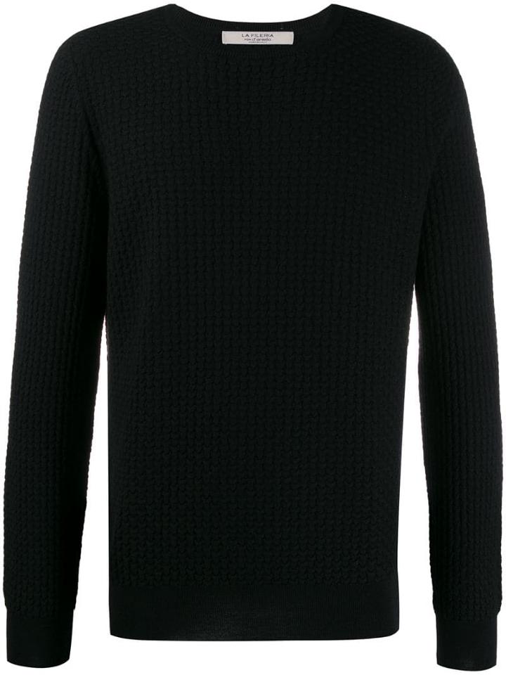 La Fileria For D'aniello Long Sleeve Jumper - Black