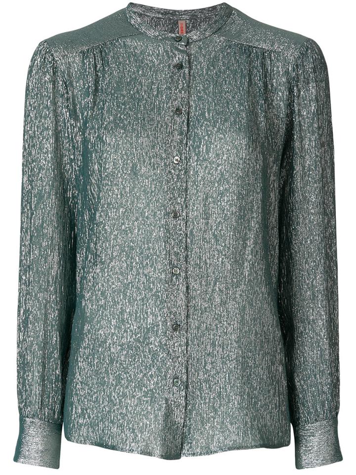 Indress Sparkly Voile Shirt - Green