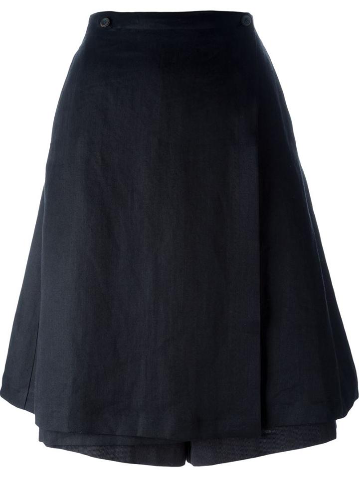 Individual Sentiments Wrap Skirt Knee-length Shorts