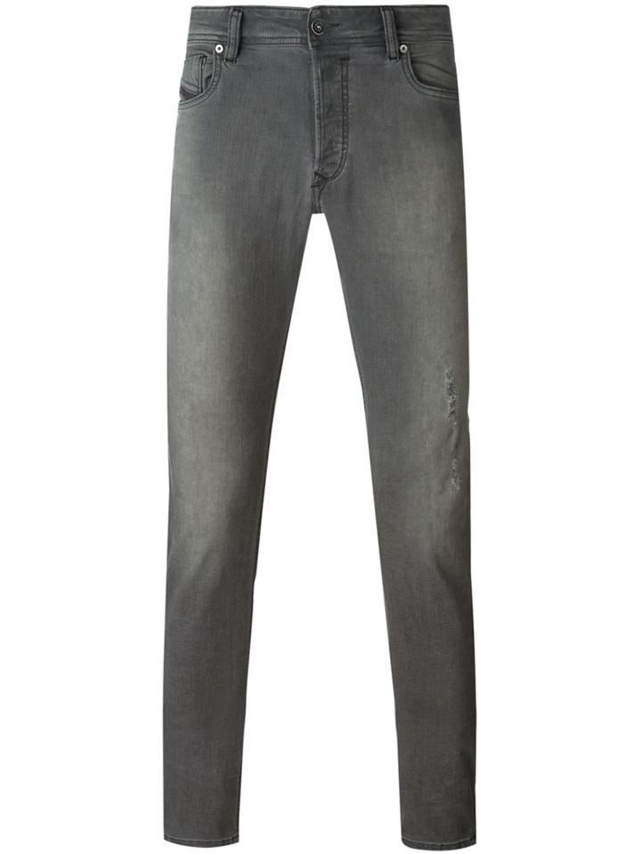 Diesel Skinny Jeans, Men's, Size: 33, Grey, Cotton/polyester/spandex/elastane