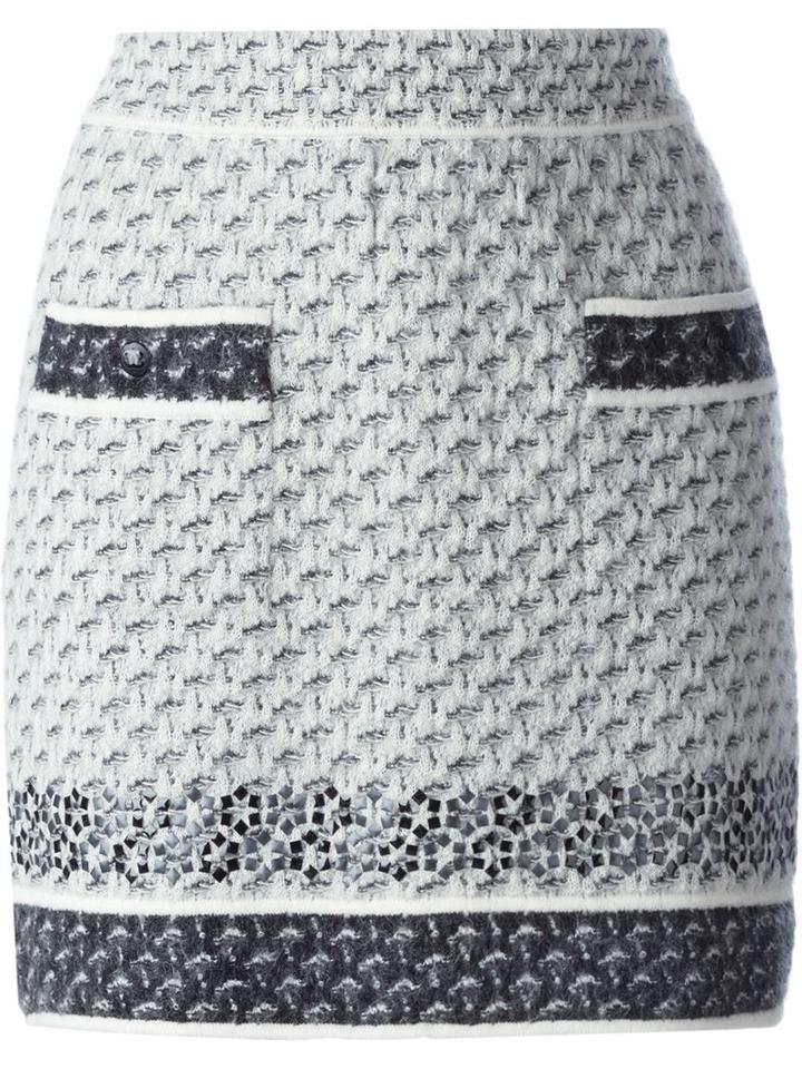 Chanel Vintage Intarsia Knit Skirt