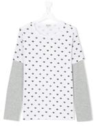 Kenzo Kids Eye Patterned Layered T-shirt - White