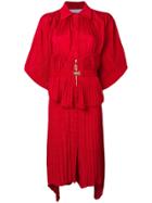 Atu Body Couture Belted Shirt Dress - Red