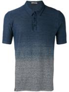 Nuur - Gradient Effect Polo Shirt - Men - Cotton/linen/flax - 50, Blue, Cotton/linen/flax