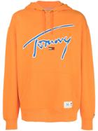 Tommy Jeans Logo Embroidered Hoodie - Yellow & Orange