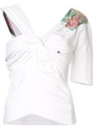 Marine Serre Knot Detail Asymmetric Top - White