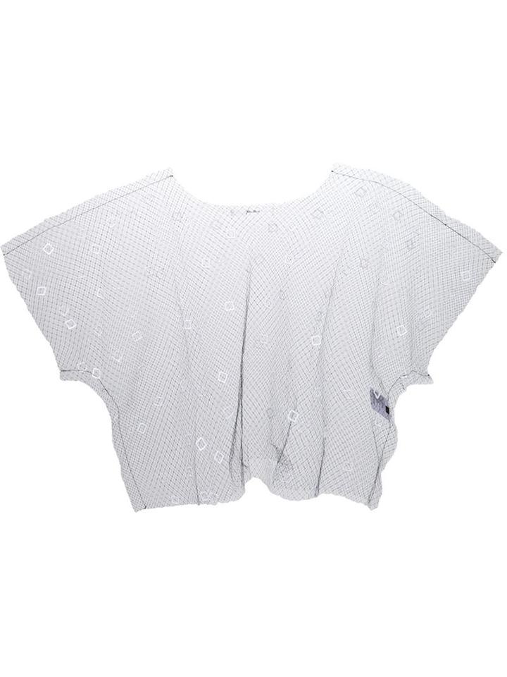 Julien David Embroidered Mesh Top