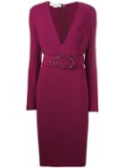 Stella Mccartney 'simonetta' Cady Dress, Women's, Size: 44, Pink/purple, Viscose/acetate/spandex/elastane