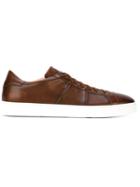 Santoni Classic Low-top Sneakers, Men's, Size: 7, Brown, Calf Leather/rubber/leather