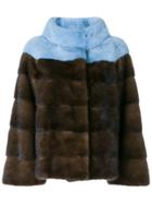 Liska Fur Detail Coat - Multicolour