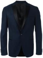 Tonello One Button Blazer, Men's, Size: 48, Blue, Acetate/viscose/virgin Wool