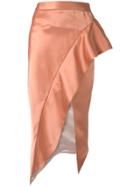 Maticevski Ruffle Draped Skirt - Orange