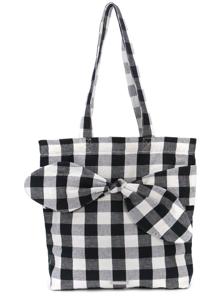 Loeffler Randall Bessie Gingham-print Tote - Black