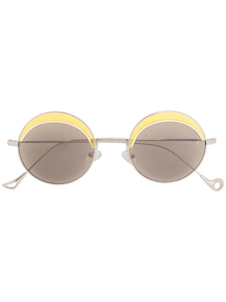 Eyepetizer Round Frame Sunglasses - Metallic